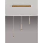 NL84729 Iona 3 Light Linear Pendant French Gold Matt Gold