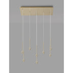 NL84749 Iona 8 Light Rectangle Pendant French Gold Matt Gold