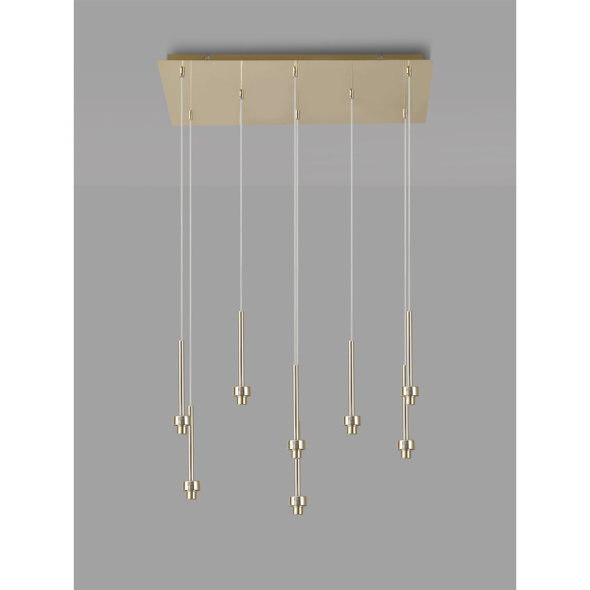 NL84749 Iona 8 Light Rectangle Pendant French Gold Matt Gold