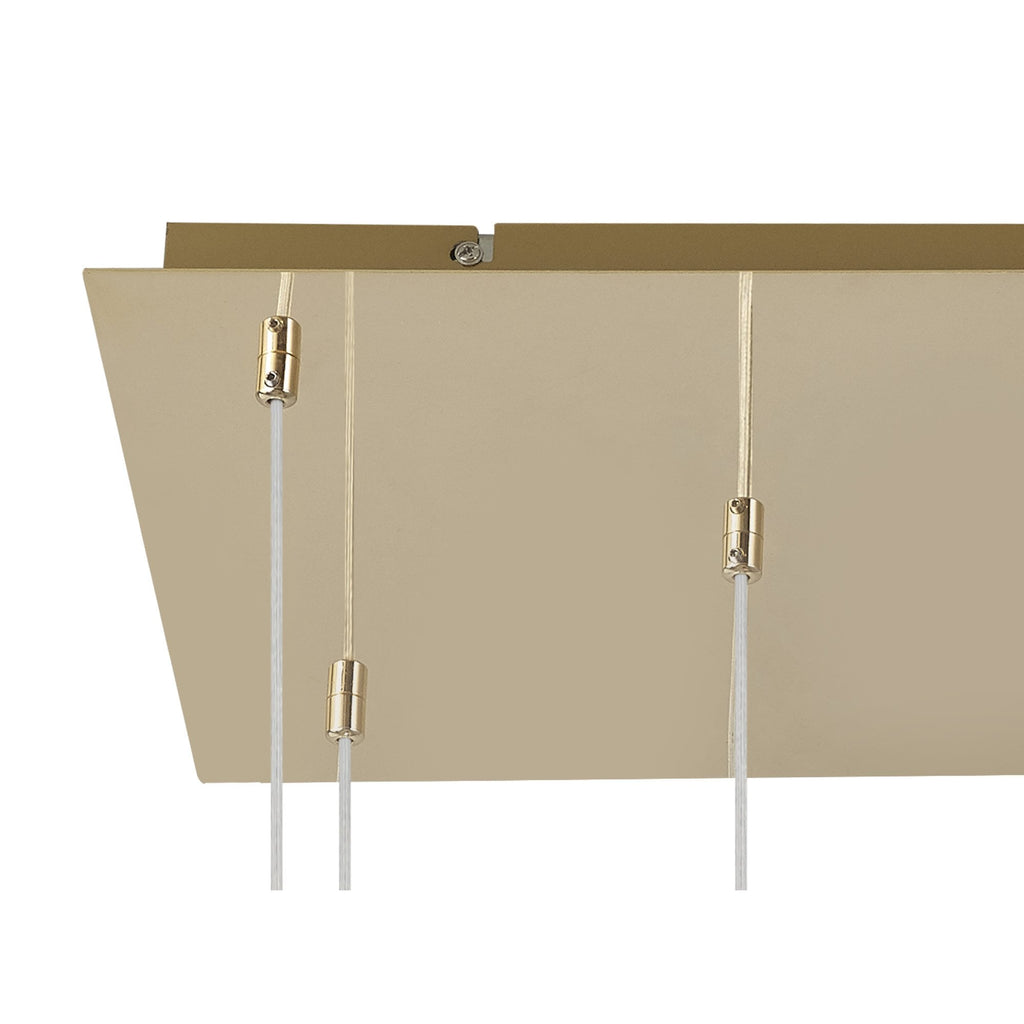 NL84749 Iona 8 Light Rectangle Pendant French Gold Matt Gold