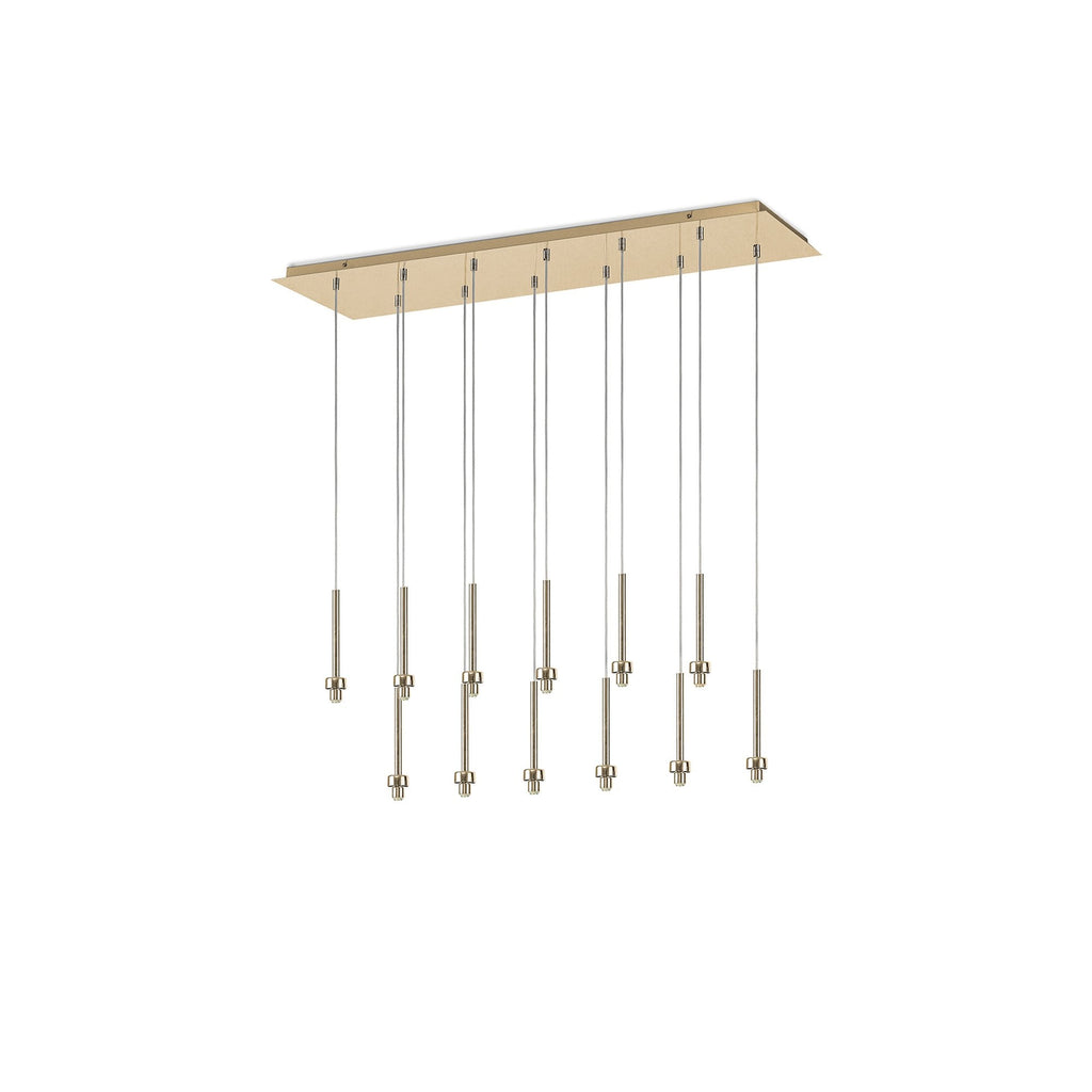 NL84759 Iona 12 Light Linear Pendant French Gold Matt Gold