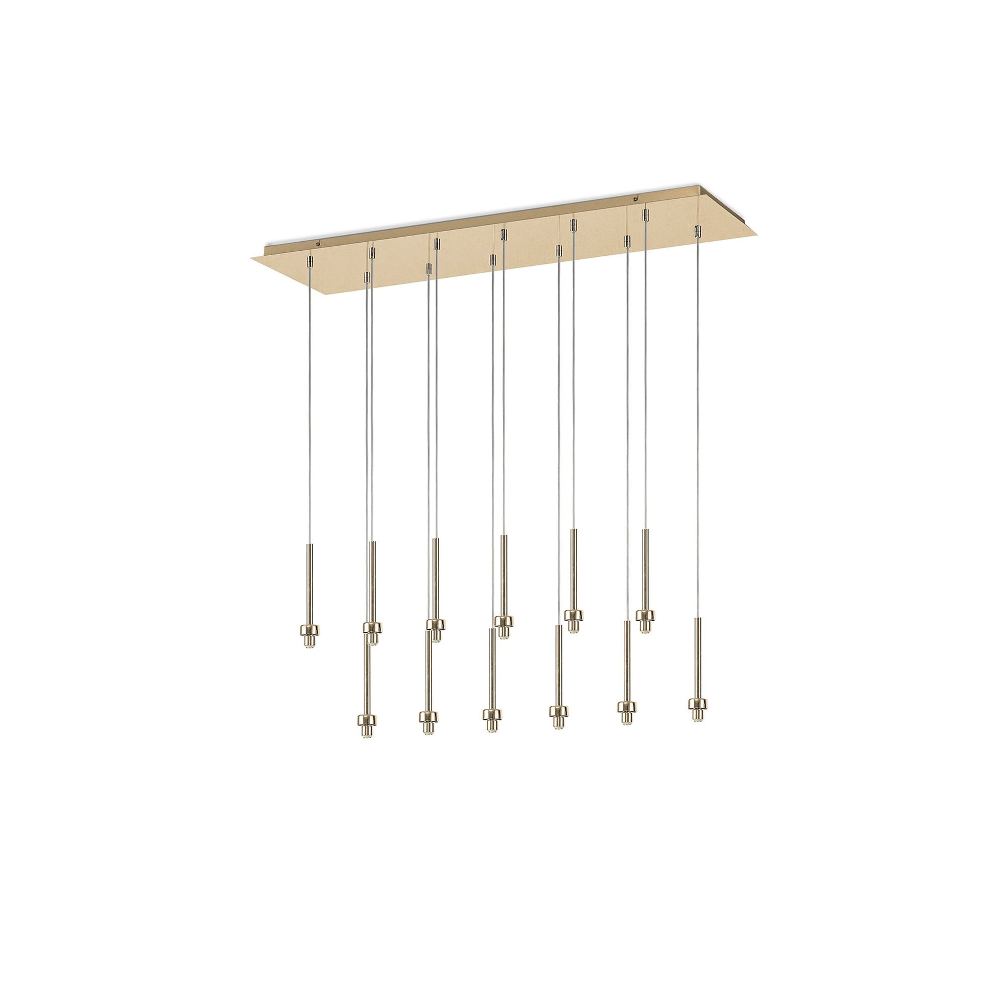 NL84759 Iona 12 Light Linear Pendant French Gold Matt Gold