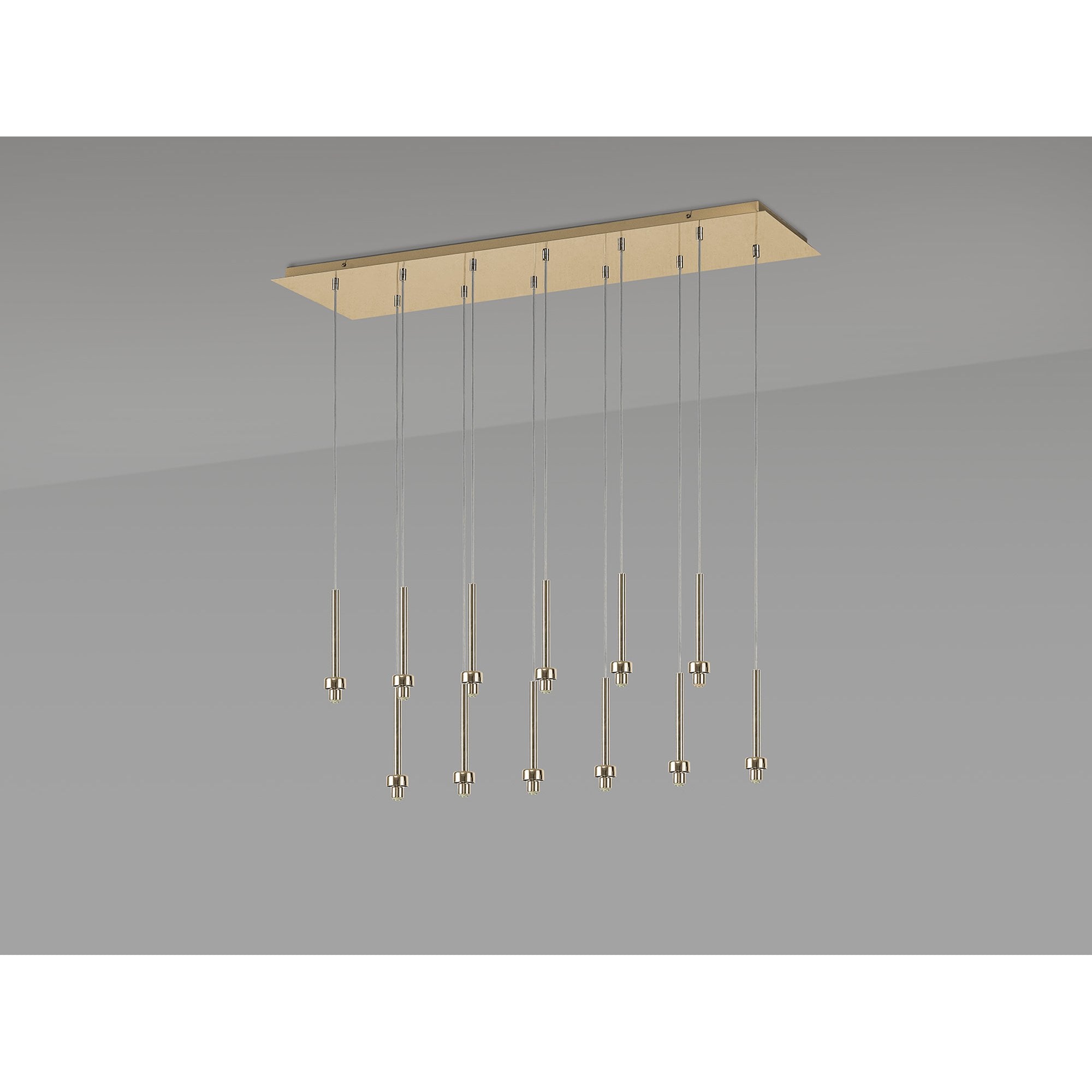 NL84759 Iona 12 Light Linear Pendant French Gold Matt Gold