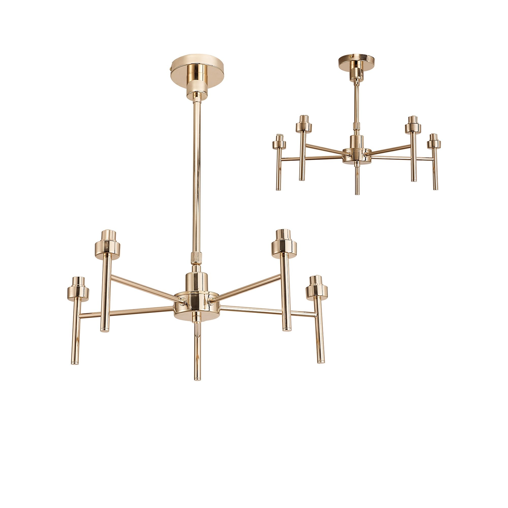 NL84779 Iona 5 Light Pendant/Ceiling Light French Gold