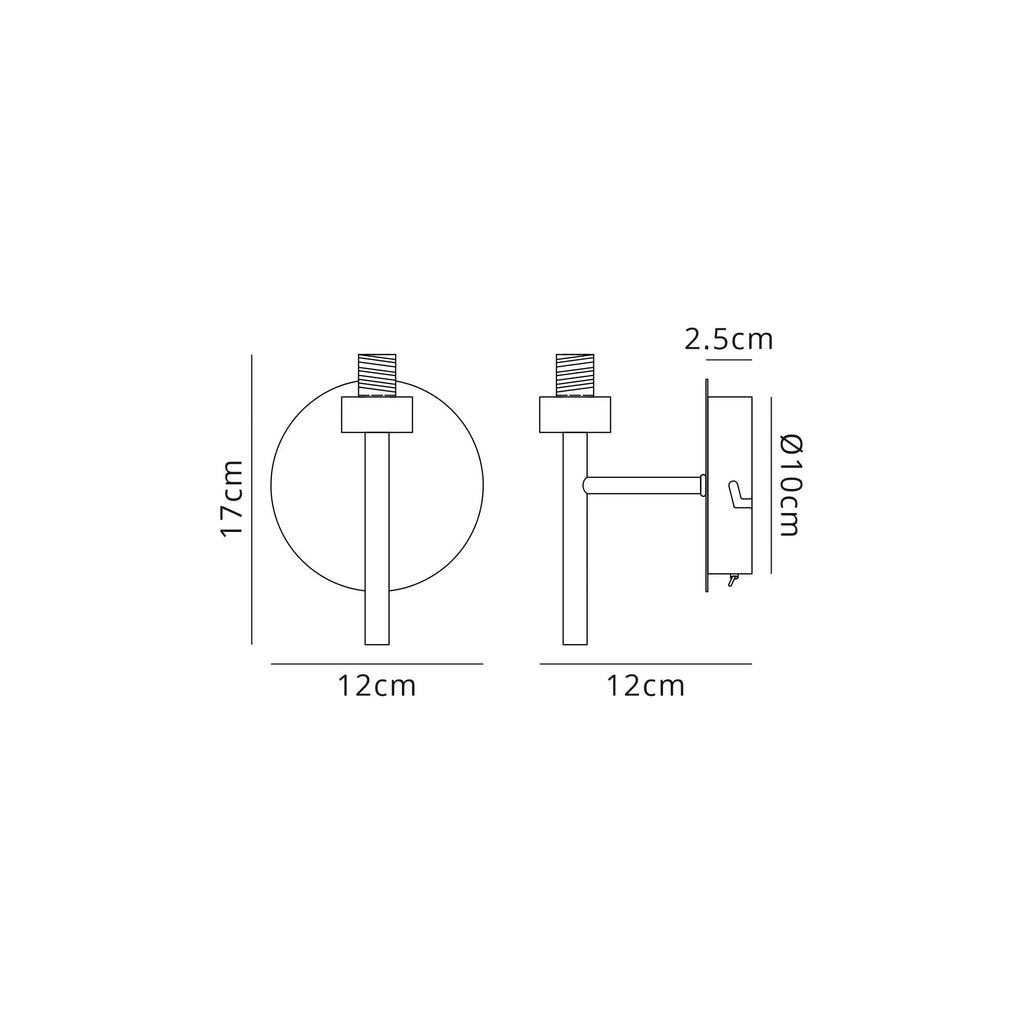 NL84819 Iona 1 Light Wall Light French Gold