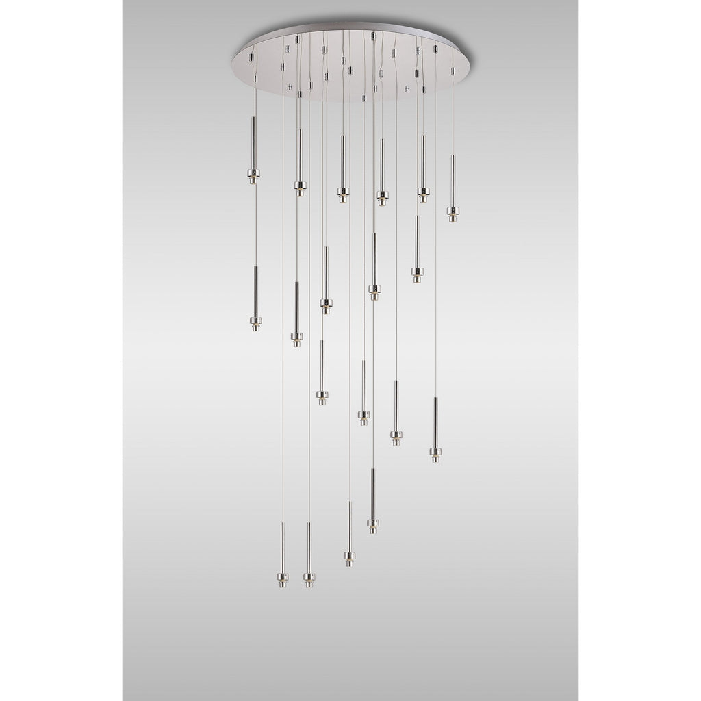 NL85339 Iona 19 Light Round Pendant Polished Chrome