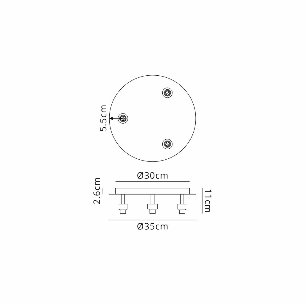 NL87529 Iona 3 Light Flush Ceiling Light Polished Chrome