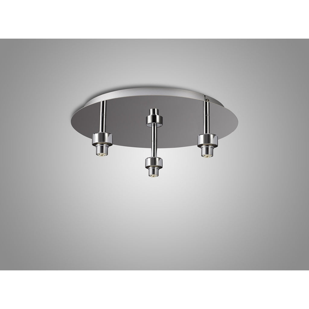 NL87529 Iona 3 Light Flush Ceiling Light Polished Chrome