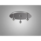 NL87529 Iona 3 Light Flush Ceiling Light Polished Chrome