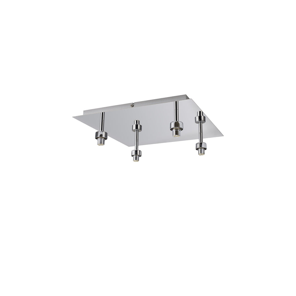 NL87539 Iona 4 Light Flush Ceiling Light Polished Chrome