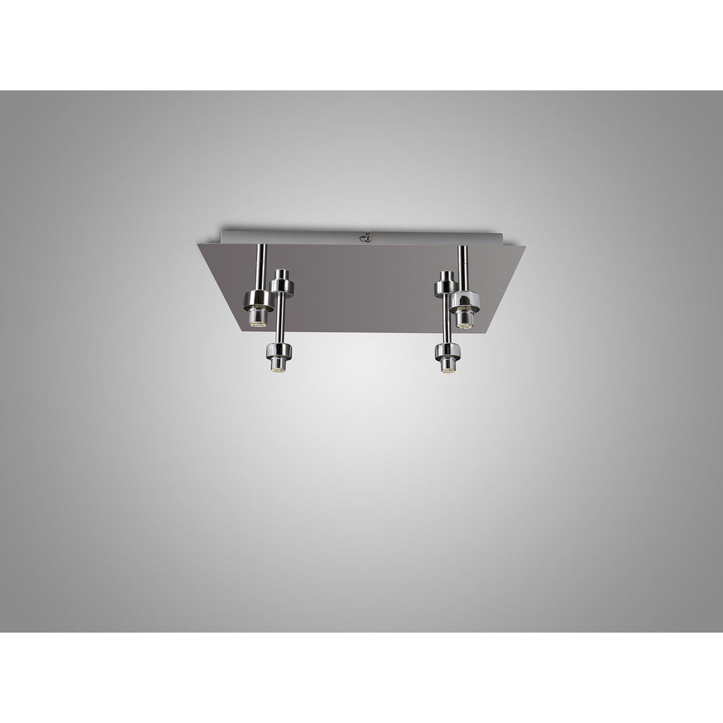 NL87539 Iona 4 Light Flush Ceiling Light Polished Chrome