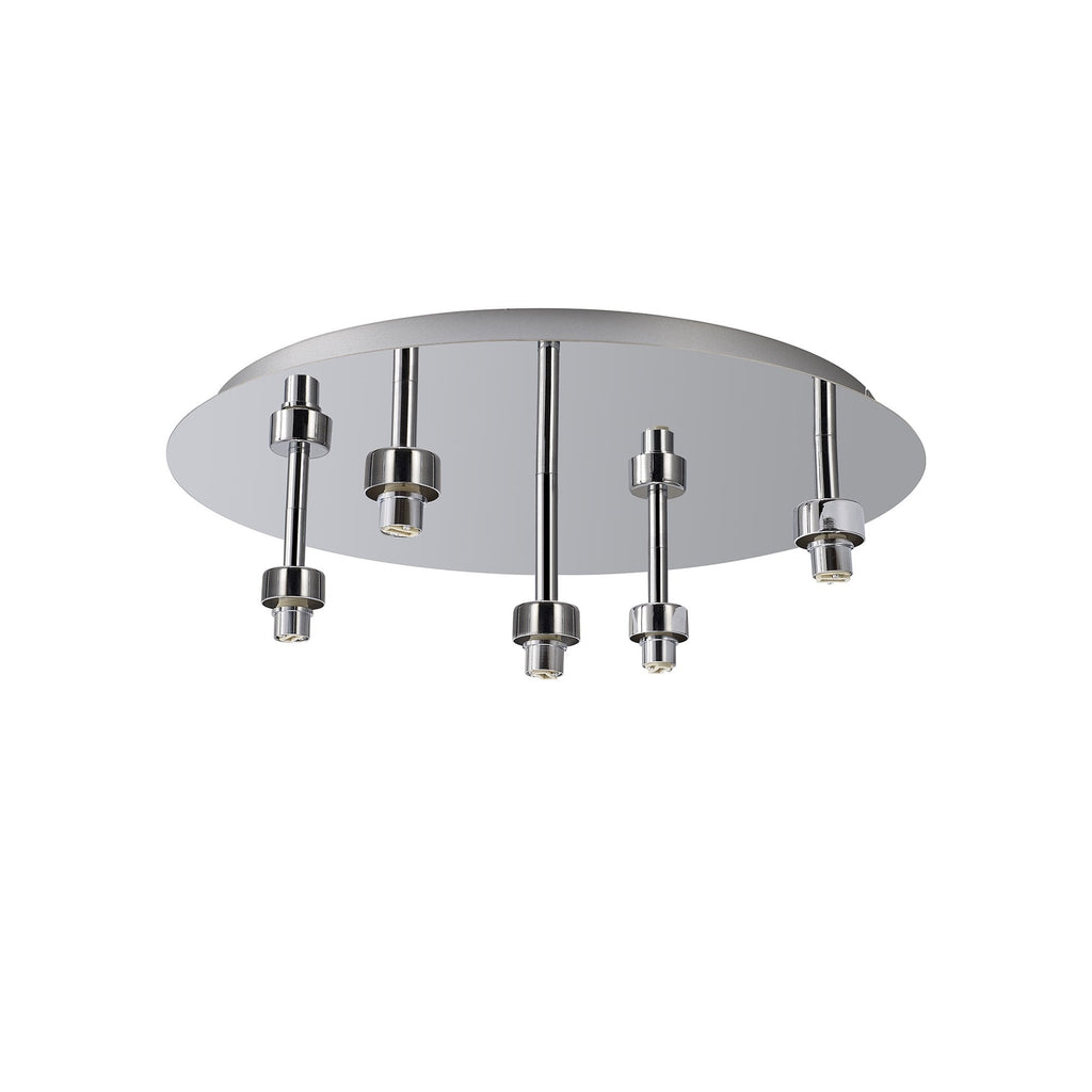 NL87549 Iona 5 Light Flush Ceiling Light Polished Chrome