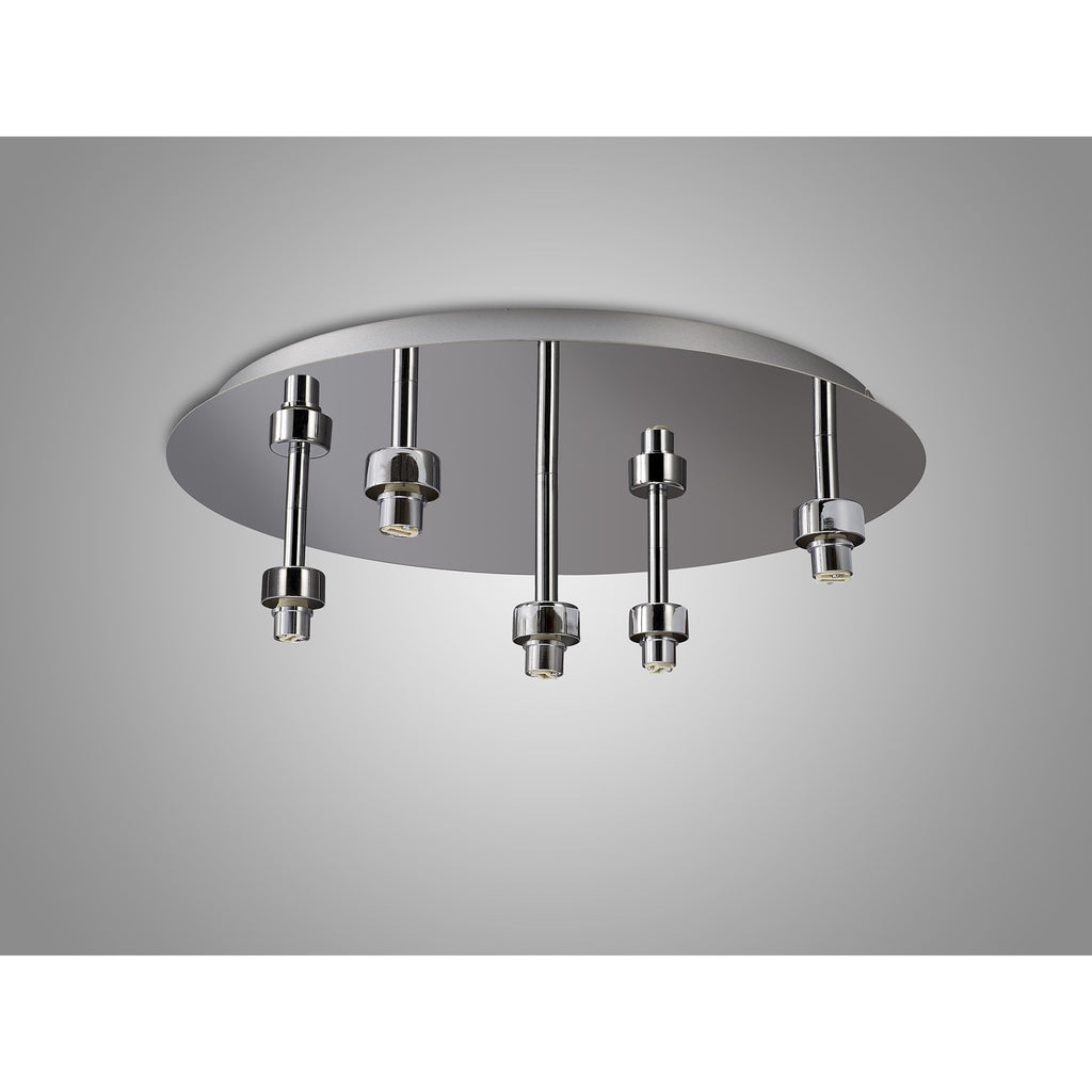 NL87549 Iona 5 Light Flush Ceiling Light Polished Chrome