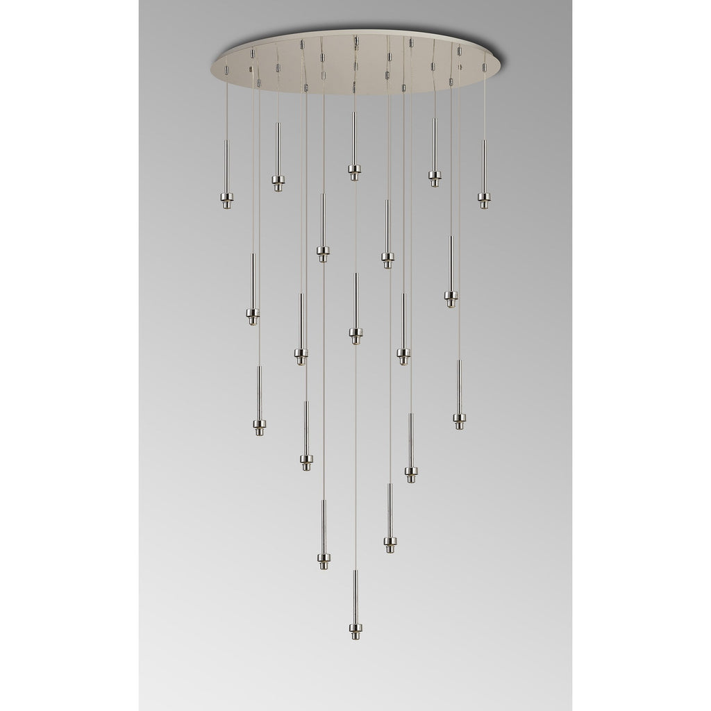NL90499 Iona 19 Light Oval Pendant Polished Chrome