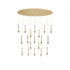 NL90509 Iona 19 Light Oval Pendant French Gold Matt Gold