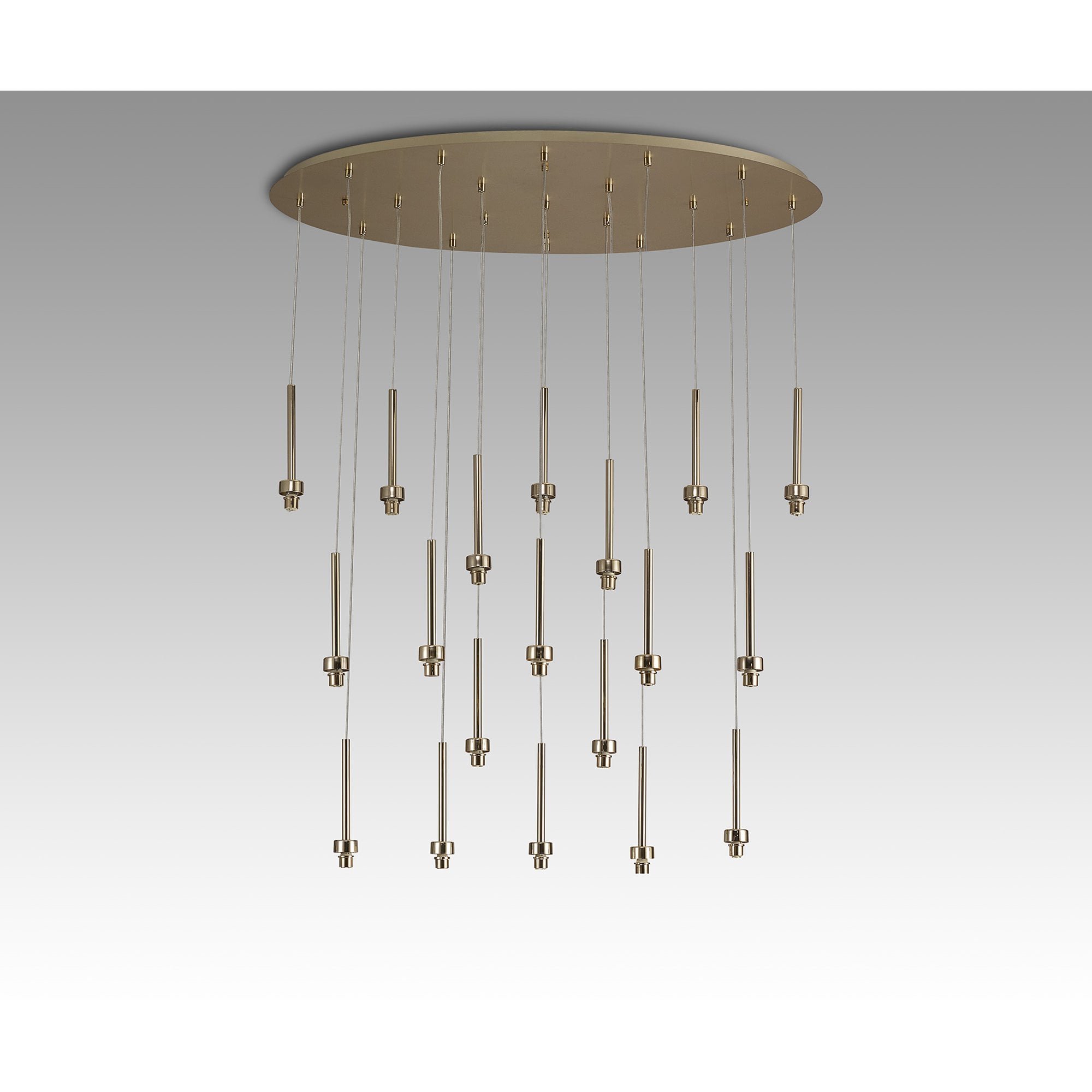 NL90509 Iona 19 Light Oval Pendant French Gold Matt Gold