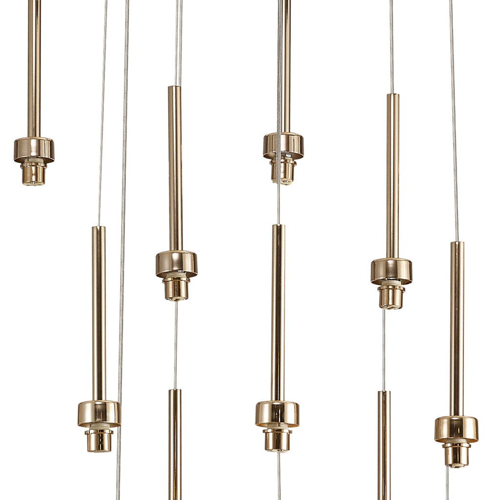 NL90509 Iona 19 Light Oval Pendant French Gold Matt Gold