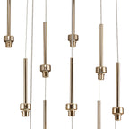 NL90509 Iona 19 Light Oval Pendant French Gold Matt Gold