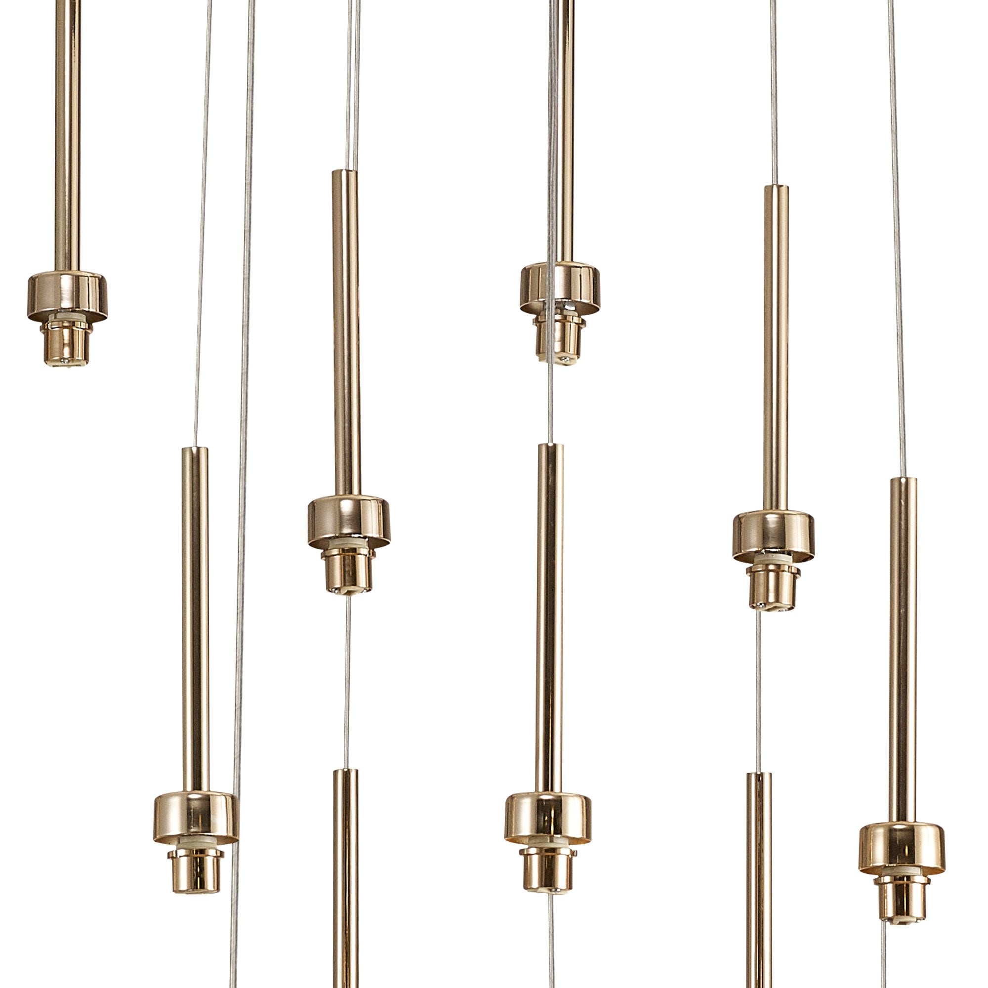 NL90509 Iona 19 Light Oval Pendant French Gold Matt Gold