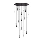 NL90519 Iona 19 Light Oval Pendant Satin Black