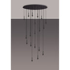 NL90519 Iona 19 Light Oval Pendant Satin Black