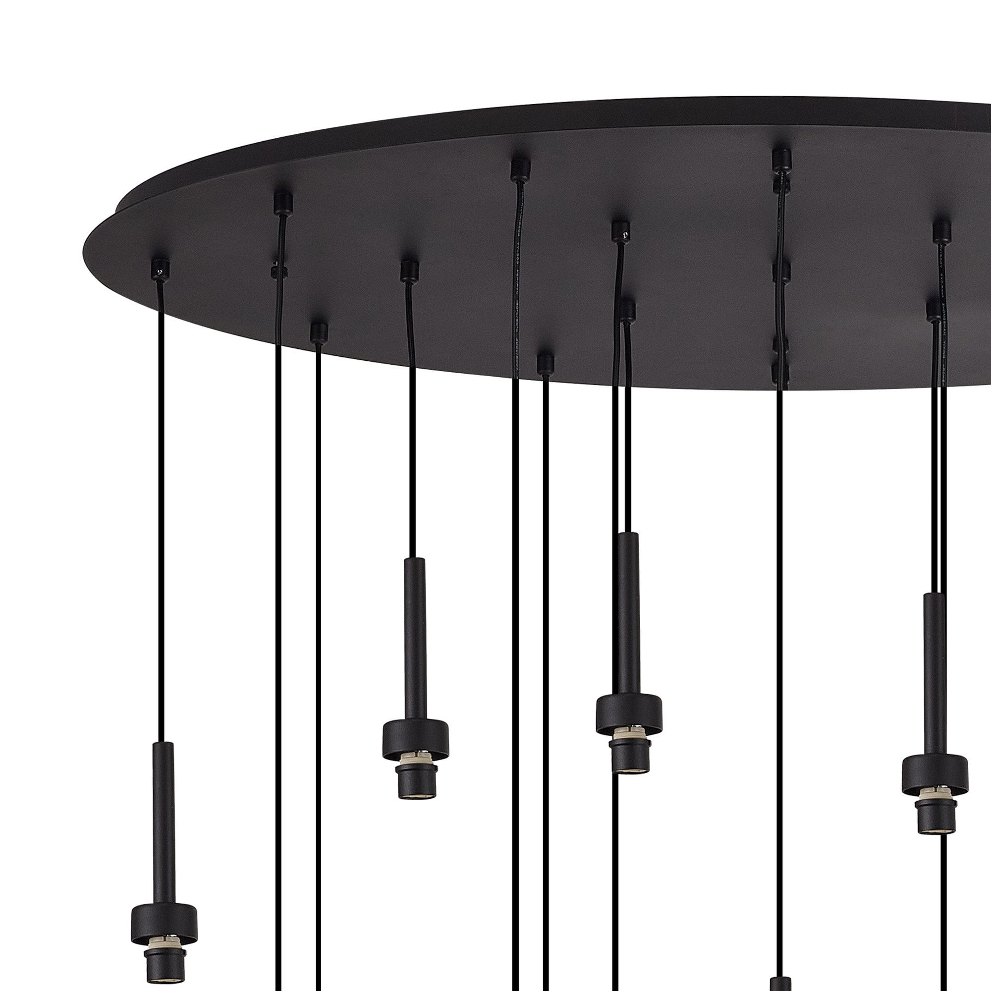 NL90519 Iona 19 Light Oval Pendant Satin Black