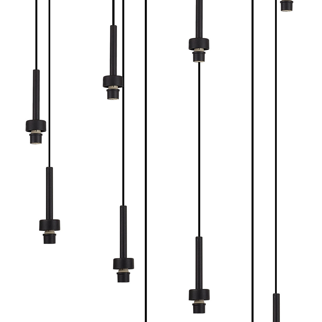 NL90519 Iona 19 Light Oval Pendant Satin Black