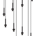 NL90519 Iona 19 Light Oval Pendant Satin Black
