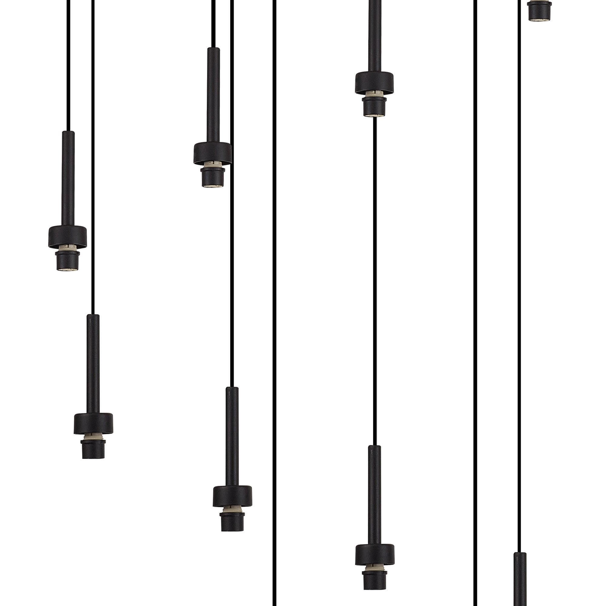 NL90519 Iona 19 Light Oval Pendant Satin Black