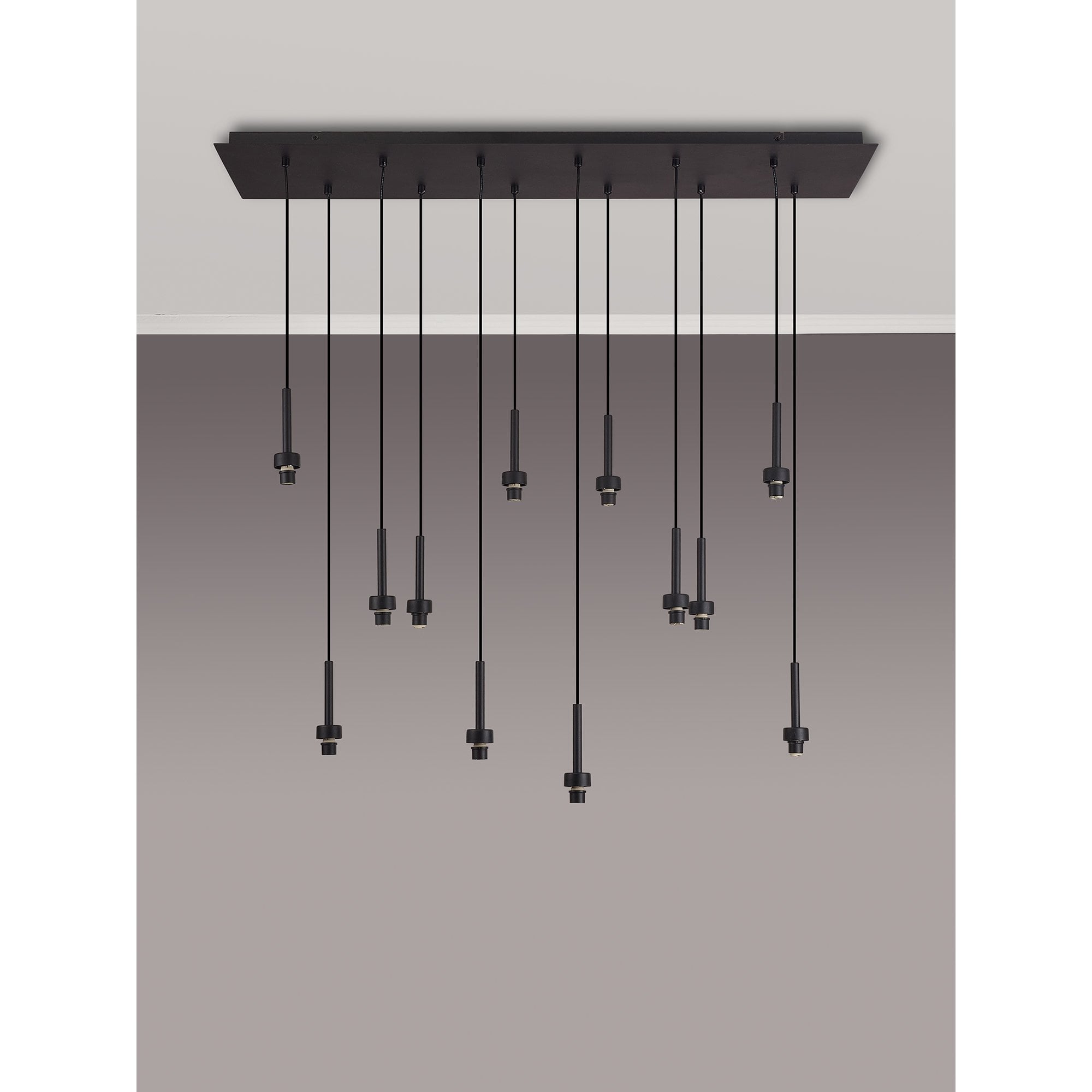 NL92649 Iona 12 Light Linear Pendant Satin Black