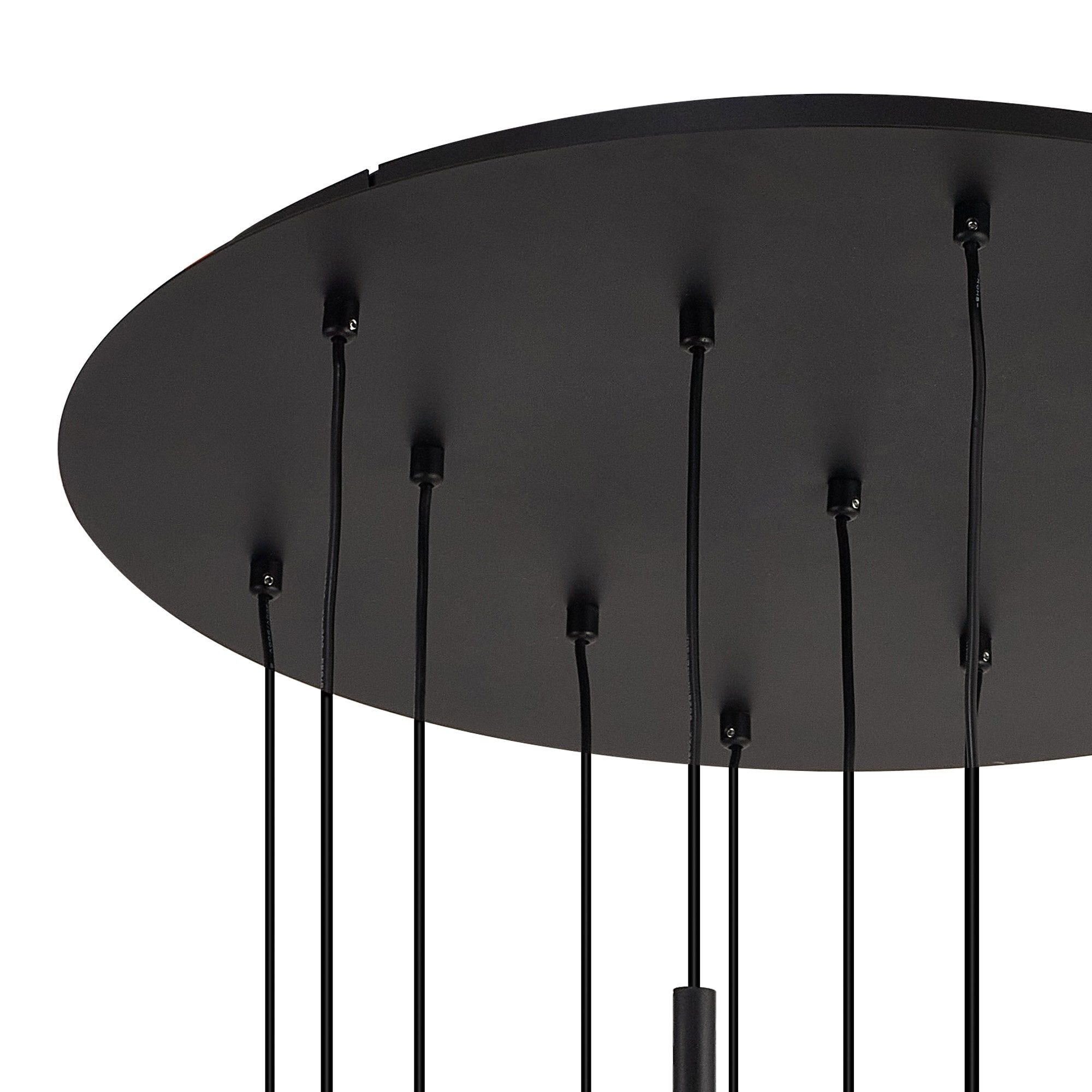 NL92659 Iona 13 Light Round Pendant Satin Black