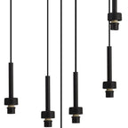 NL92659 Iona 13 Light Round Pendant Satin Black