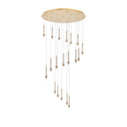 NL92669 Iona 19 Light Round Pendant French Gold Matt Gold