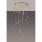 NL92669 Iona 19 Light Round Pendant French Gold Matt Gold