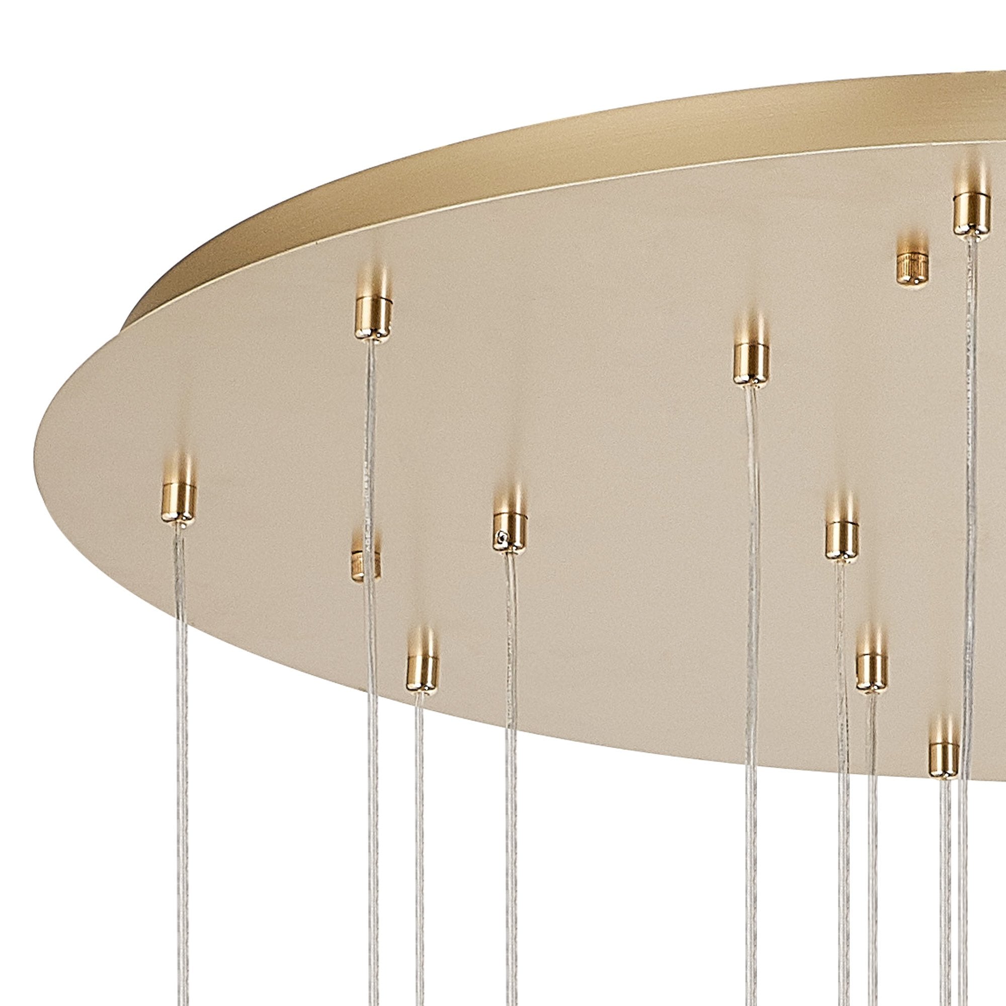 NL92669 Iona 19 Light Round Pendant French Gold Matt Gold