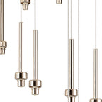 NL92669 Iona 19 Light Round Pendant French Gold Matt Gold