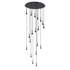 NL92679 Iona 19 Light Round Pendant Satin Black
