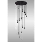 NL92679 Iona 19 Light Round Pendant Satin Black