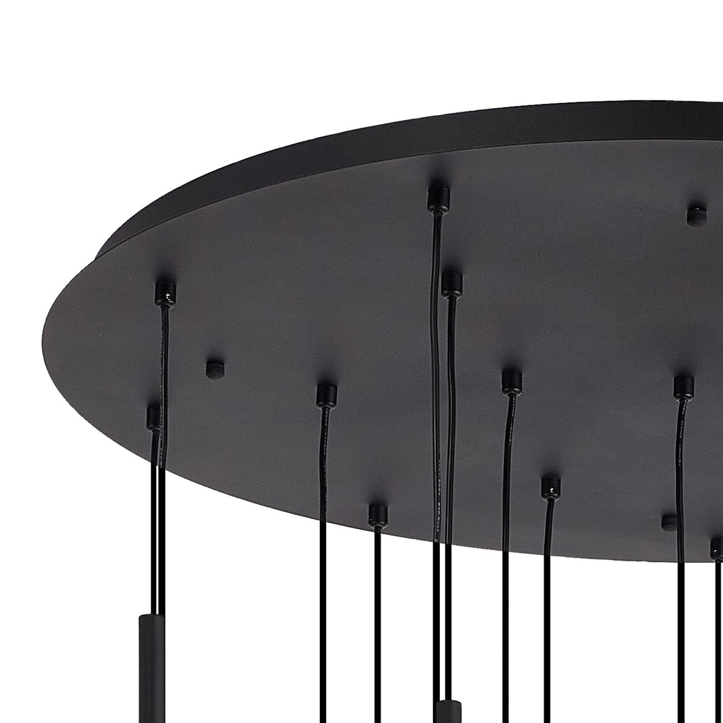 NL92679 Iona 19 Light Round Pendant Satin Black