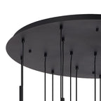 NL92679 Iona 19 Light Round Pendant Satin Black