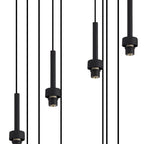 NL92679 Iona 19 Light Round Pendant Satin Black
