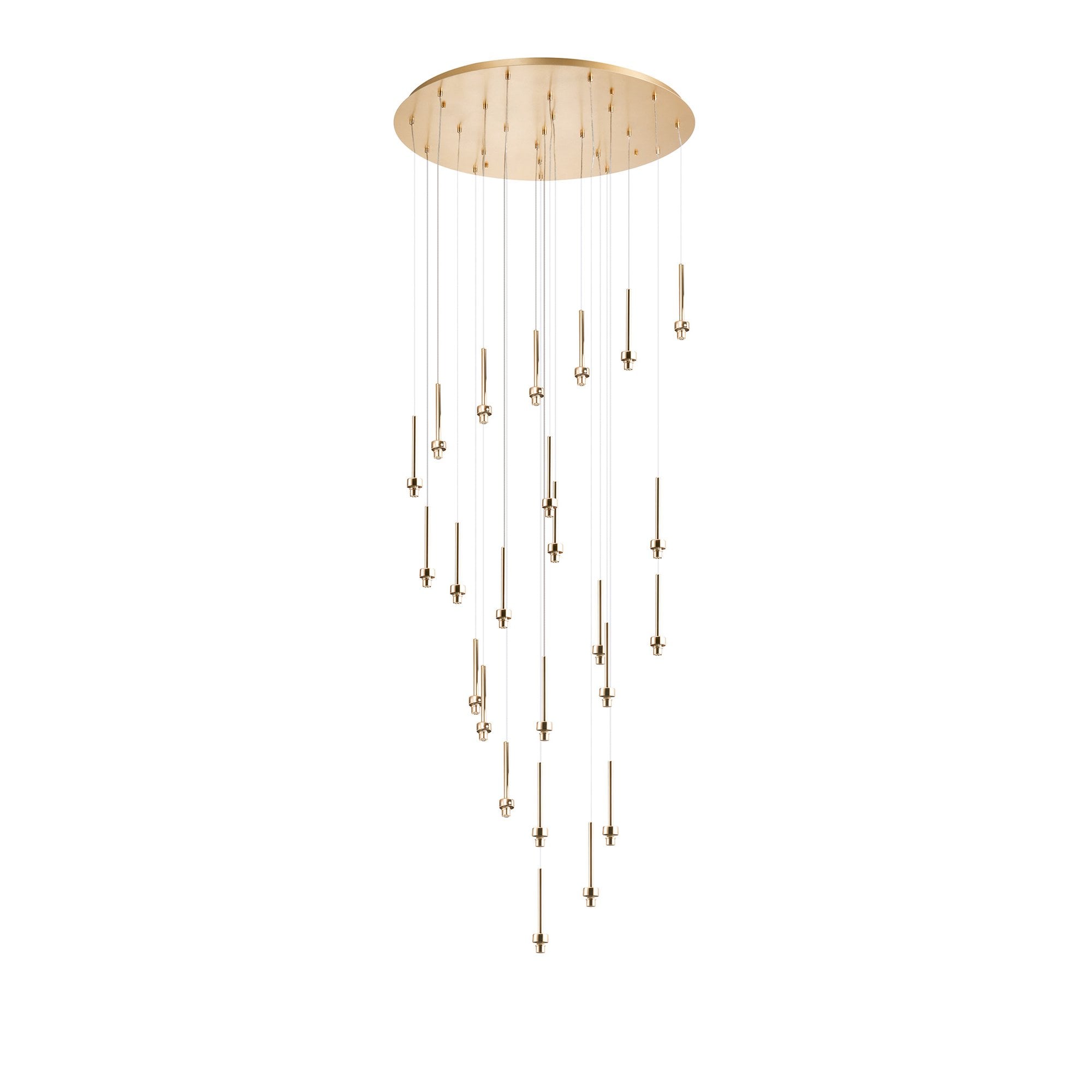 NL92689 Iona 24 Light Round Pendant French Gold Matt Gold