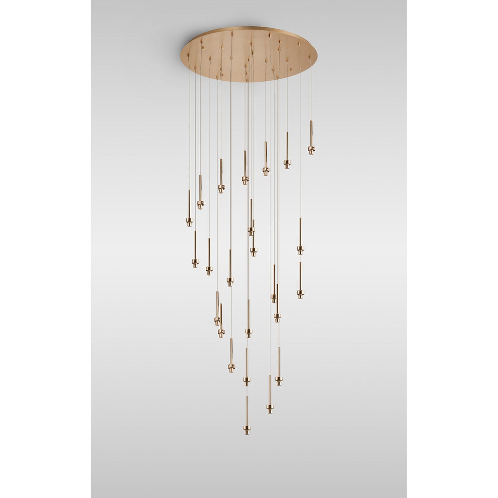 NL92689 Iona 24 Light Round Pendant French Gold Matt Gold