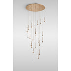 NL92689 Iona 24 Light Round Pendant French Gold Matt Gold