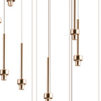 NL92689 Iona 24 Light Round Pendant French Gold Matt Gold