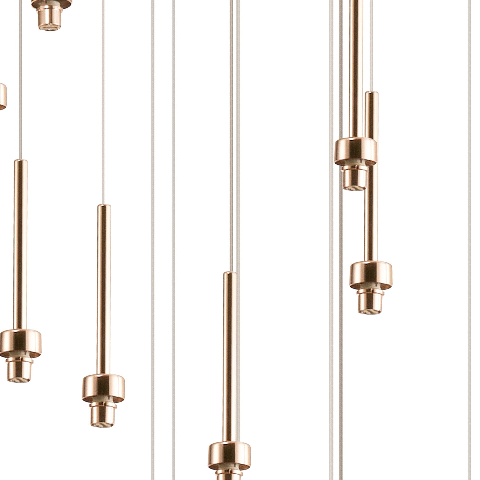 NL92689 Iona 24 Light Round Pendant French Gold Matt Gold