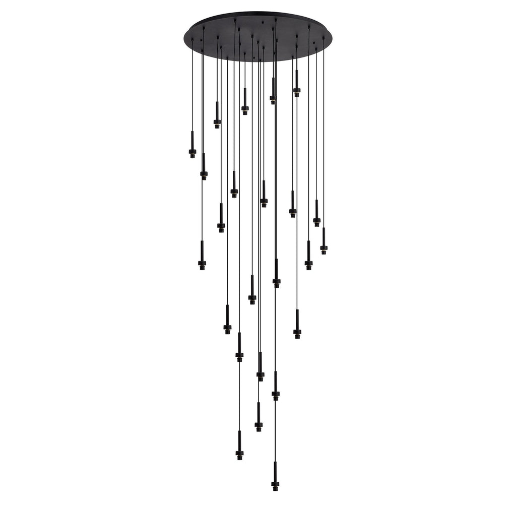 NL92699 Iona 24 Light Round Pendant Satin Black