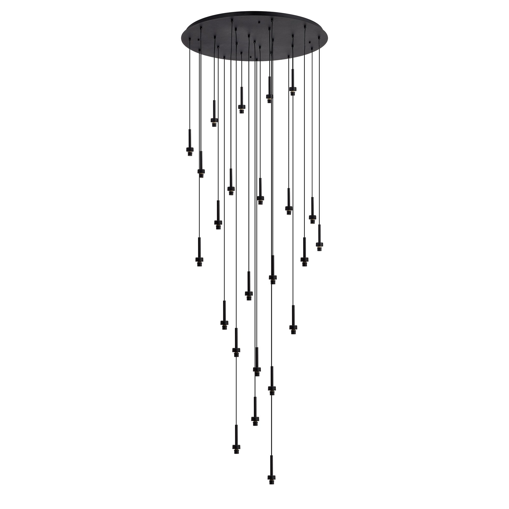 NL92699 Iona 24 Light Round Pendant Satin Black