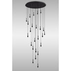 NL92699 Iona 24 Light Round Pendant Satin Black