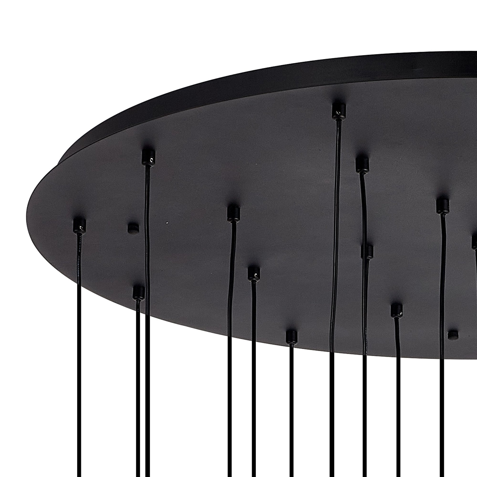 NL92699 Iona 24 Light Round Pendant Satin Black